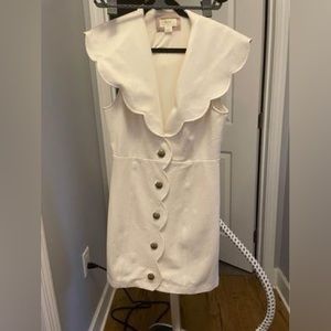 Anthropology Maeve Scalloped button down dress size Medium